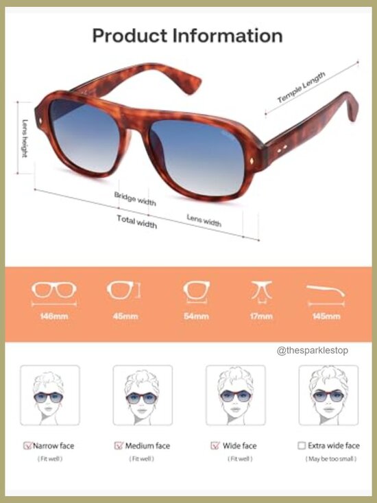 Polarized Aviator Sunglasses with UV400 Protection, Recycled Material main image 6